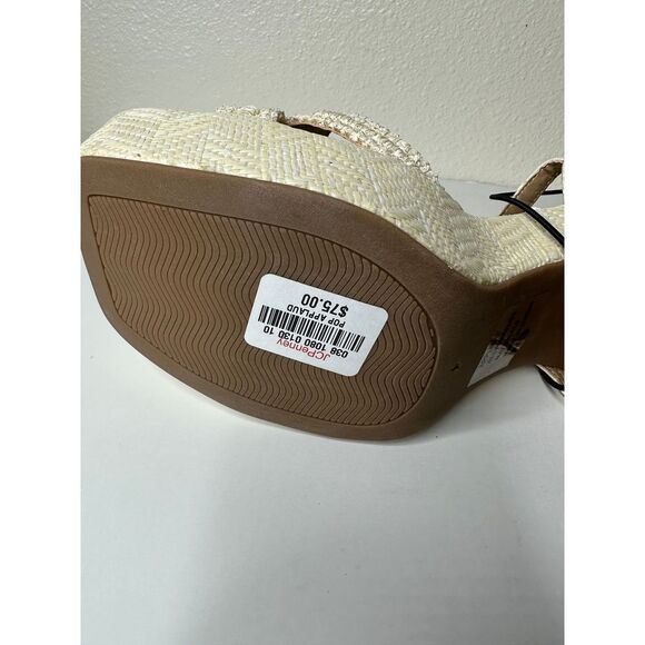 New Pop Women's Applaud Heeled Sandals Natural Size‎ 9 M - Picture 8 of 11